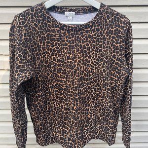 J-Crew Cheetah Crew Neck